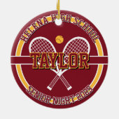 Personalized Senior Night Tennis High School Keramisch Ornament (Achterkant)
