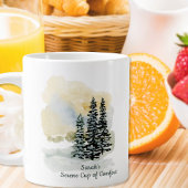 Personalized Serene Sip & Be Still Mug | Watercolo Grote Koffiekop