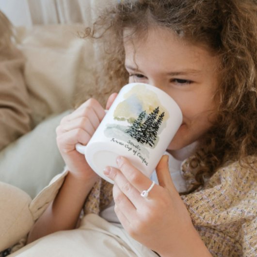 Personalized Serene Sip & Be Still Mug | Watercolo Grote Koffiekop