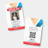 Personalized Service Dog Badge (Voor- en achterkant)