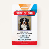 Personalized Service Dog Badge (Voorkant)