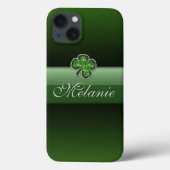 Personalized Shamrock Gem iPhone 13 Case (Achterkant)