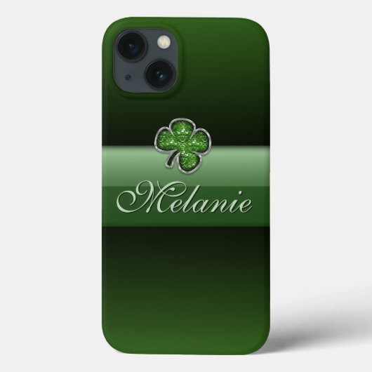Personalized Shamrock Gem iPhone 13 Case (Achterkant)