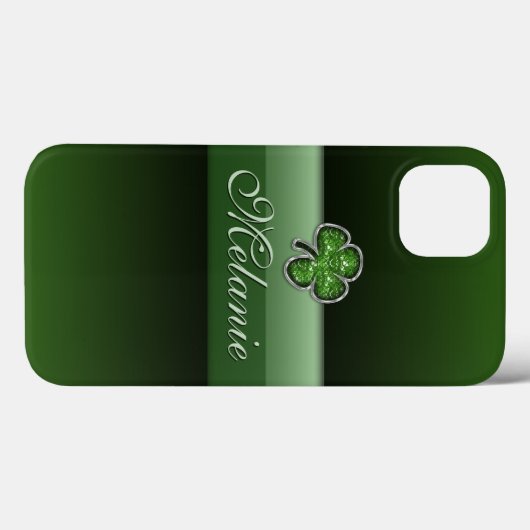 Personalized Shamrock Gem iPhone 13 Case (Achterkant (horizontaal))