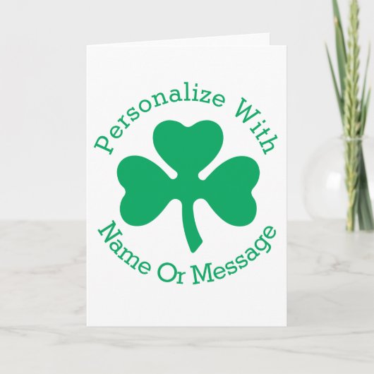 PERSONALIZED Shamrock St Patricks Day Kaart (Voorkant)