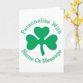 PERSONALIZED Shamrock St Patricks Day Kaart (Gele Bloem)