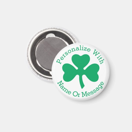 PERSONALIZED Shamrock St Patricks Day Magneet (Voorkant / Achterkant)