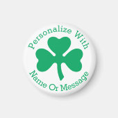 PERSONALIZED Shamrock St Patricks Day Magneet (Voorkant)