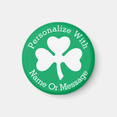 PERSONALIZED Shamrock St Patricks Day Magneet (Voorkant)