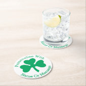 PERSONALIZED Shamrock St Patricks Day Ronde Kartonnen Onderzetter (Insitu)