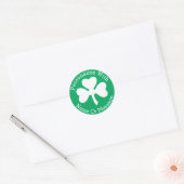 PERSONALIZED Shamrock St Patricks Day Ronde Sticker (Envelop)