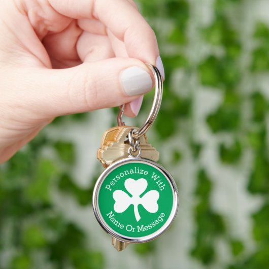 PERSONALIZED Shamrock St Patricks Day Sleutelhanger (Hand)