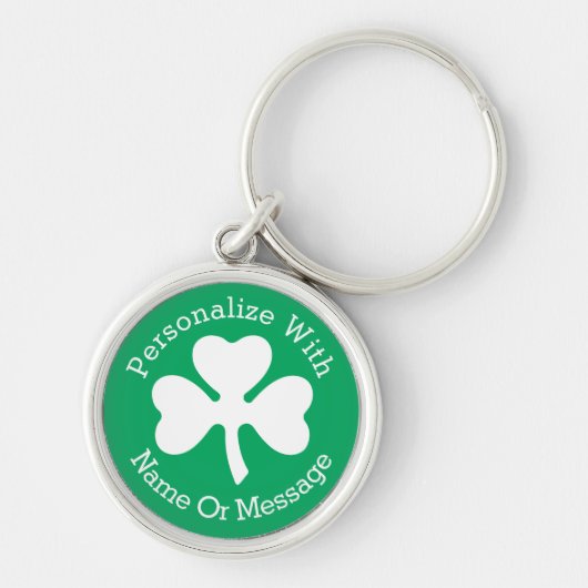 PERSONALIZED Shamrock St Patricks Day Sleutelhanger (Voorkant)