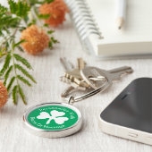 PERSONALIZED Shamrock St Patricks Day Sleutelhanger (Zijkant)