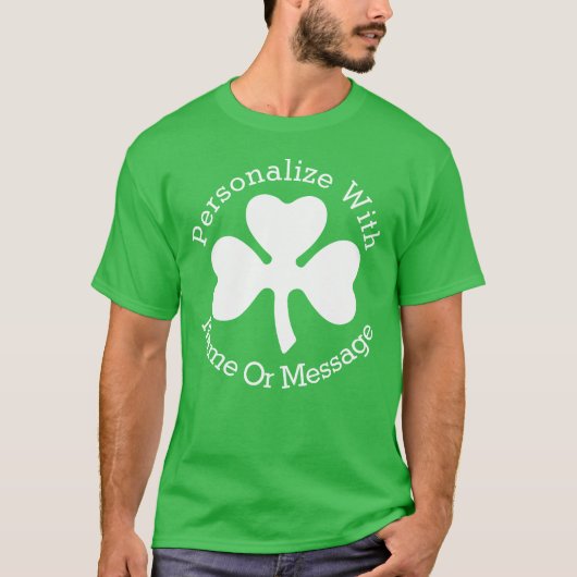 PERSONALIZED Shamrock St Patricks Day T-shirt (Voorkant)