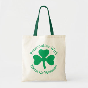 PERSONALIZED Shamrock St Patricks Day Tote Bag