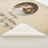 Personalized Sheltie with You by My Side Sherpa Deken (3/4)