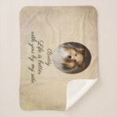 Personalized Sheltie with You by My Side Sherpa Deken (Voorkant)