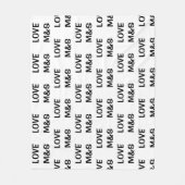 Personalized Sherpa Fleece Initial Blanket, Custom Deken (Voorkant)
