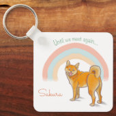 Personalized Shiba Inu Keychain – Name & Photo (Voorkant)