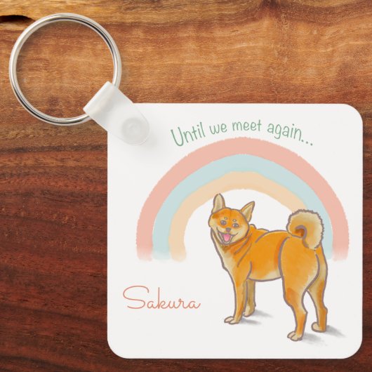 Personalized Shiba Inu Keychain – Name & Photo (Voorkant)