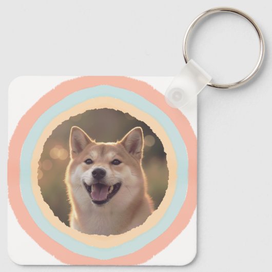 Personalized Shiba Inu Keychain – Name & Photo (Achterkant)