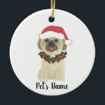 Personalized Shih Tsu (Blonde Tan Golden) Keramisch Ornament<br><div class="desc">Maak de mooie lijst dit jaar met een versiering van je favoriete tzu elf!</div>