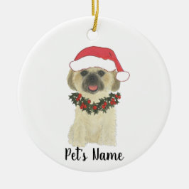 Personalized Shih Tsu (Blonde Tan Golden) Keramisch Ornament