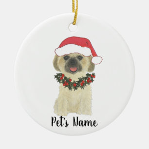 Personalized Shih Tsu (Blonde Tan Golden) Keramisch Ornament