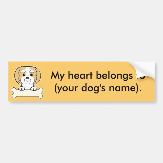 Personalized Shih Tzu Bumpersticker (Voorkant)