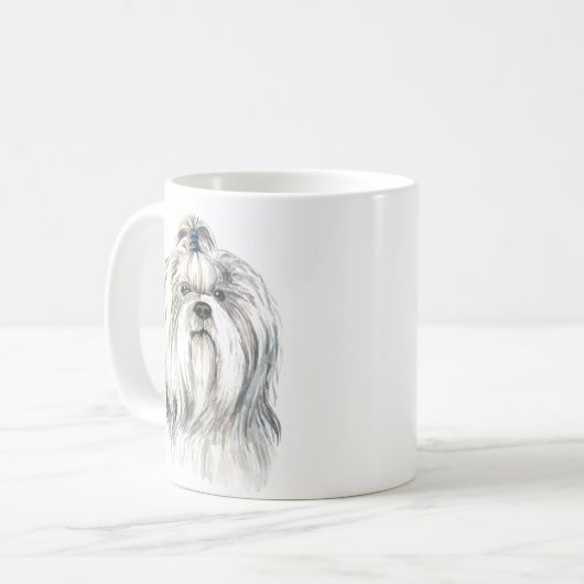 Personalized Shih Tzu Koffiemok (Voorkant links)