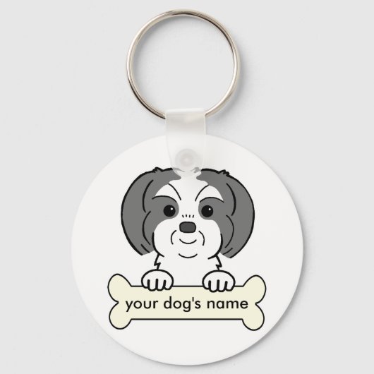 Personalized Shih Tzu Sleutelhanger (Voorkant)