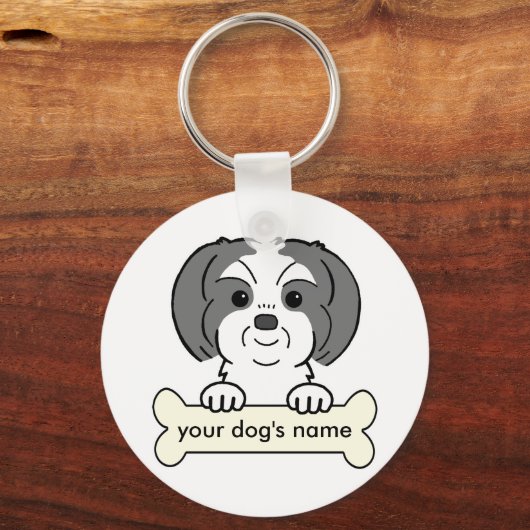 Personalized Shih Tzu Sleutelhanger (Voorkant)