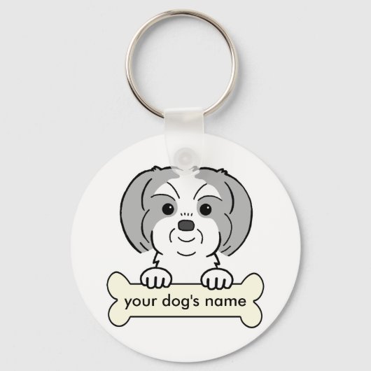 Personalized Shih Tzu Sleutelhanger (Voorkant)