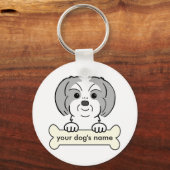 Personalized Shih Tzu Sleutelhanger (Voorkant)