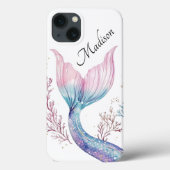 Personalized Shimmering Mermaid Tail Phone Case (Achterkant)