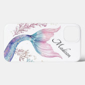Personalized Shimmering Mermaid Tail Phone Case (Achterkant (horizontaal))