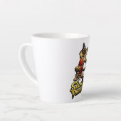 Personalized Siamese Basketball Cat Latte Mug Mok (Linkerhoek)