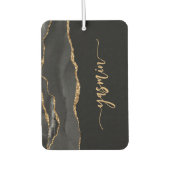 Personalized Signature Black Gold Agate Luchtverfrisser (Voorkant)