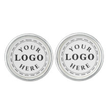 Personalized Silver Cufflinks with Your Logo