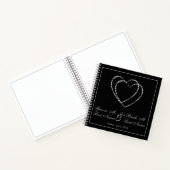 Personalized Silver Wedding Guest Book Notitieboek (Binnen)