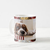 Personalized simple dog Photo and name keepsake  Koffiemok (Voorkant links)