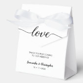 Personalized Simple Elegant Love Wedding ScrIpt Bedankdoosjes (Voorkant)