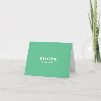 Personalized simple Elegant Welcome to the team Kaart