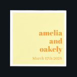 Personalized Simple Modern Minimal Mono Wedding  Servet<br><div class="desc">Personalized Simple Modern Minimal Mono Wedding Napkins stylish Wedding Name Napkins.</div>