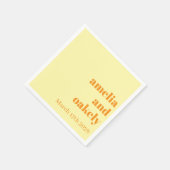 Personalized Simple Modern Minimal Mono Wedding  Servet (Hoek)