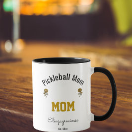 Personalized Simple Modern Pickleball Mom Gift  Mok