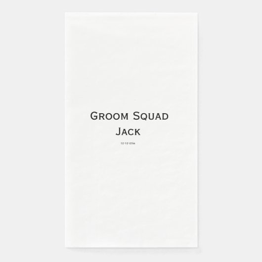 personalized simple monogram add your name wedding servet (Voorkant)