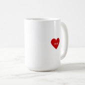 Personalized Simple Red Heart Koffiemok (Voorkant rechts)