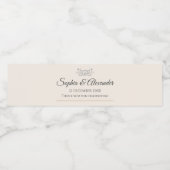 Personalized Simple Wedding Elegant Custom Waterfles Etiket (Enkel label)